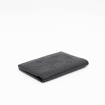 Pocket Organiser Black Shadow Leather