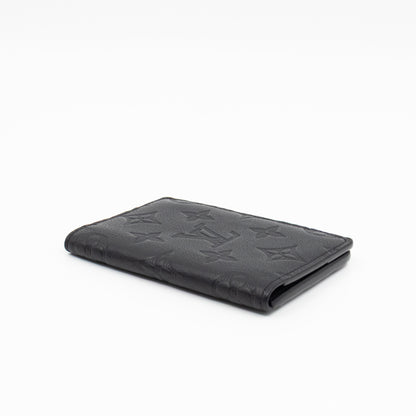 Pocket Organiser Black Shadow Leather