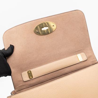 Lily Medium Beige Leather Gold
