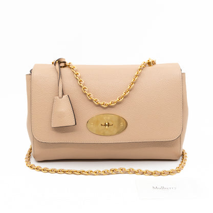 Lily Medium Beige Leather Gold
