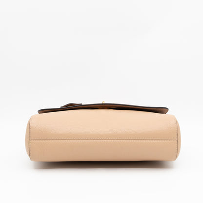Lily Medium Beige Leather Gold