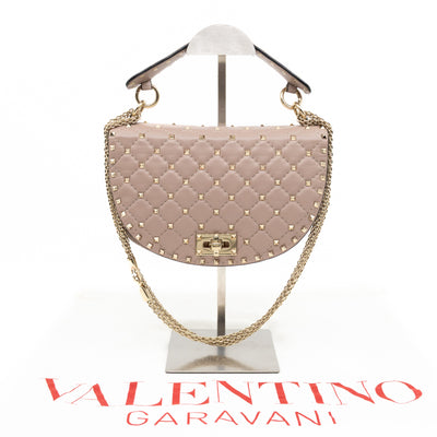Rockstud Spike Saddle Bag Poudre Leather