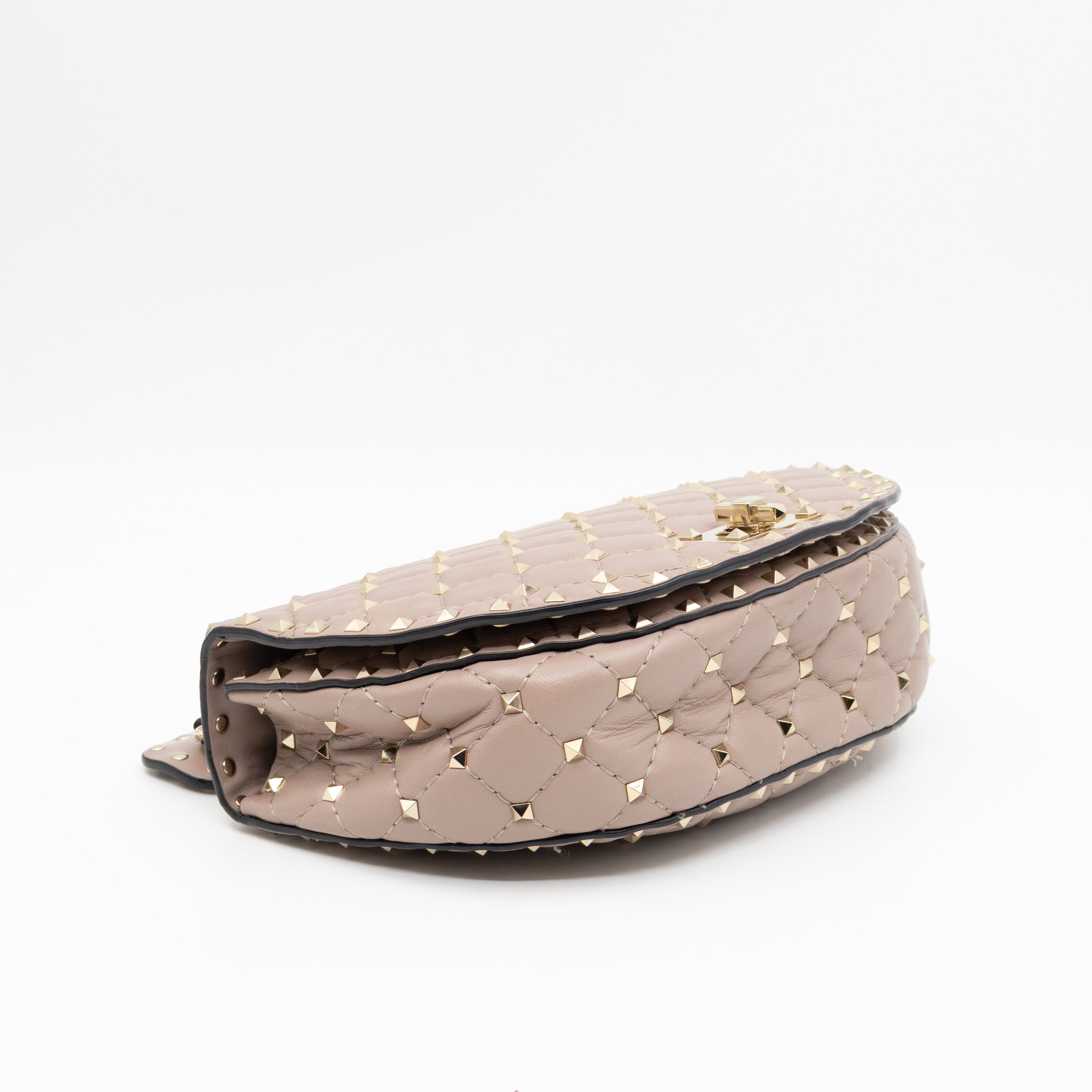 Rockstud Spike Saddle Bag Poudre Leather