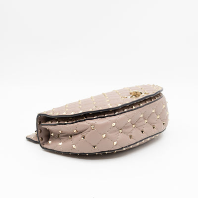 Rockstud Spike Saddle Bag Poudre Leather
