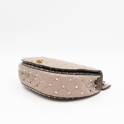 Rockstud Spike Saddle Bag Poudre Leather