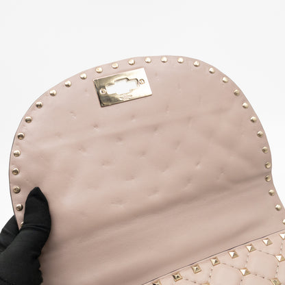 Rockstud Spike Saddle Bag Poudre Leather