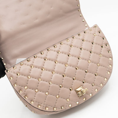 Rockstud Spike Saddle Bag Poudre Leather