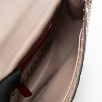 Rockstud Spike Saddle Bag Poudre Leather
