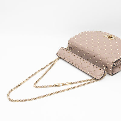 Rockstud Spike Saddle Bag Poudre Leather