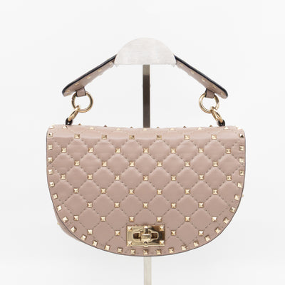 Rockstud Spike Saddle Bag Poudre Leather
