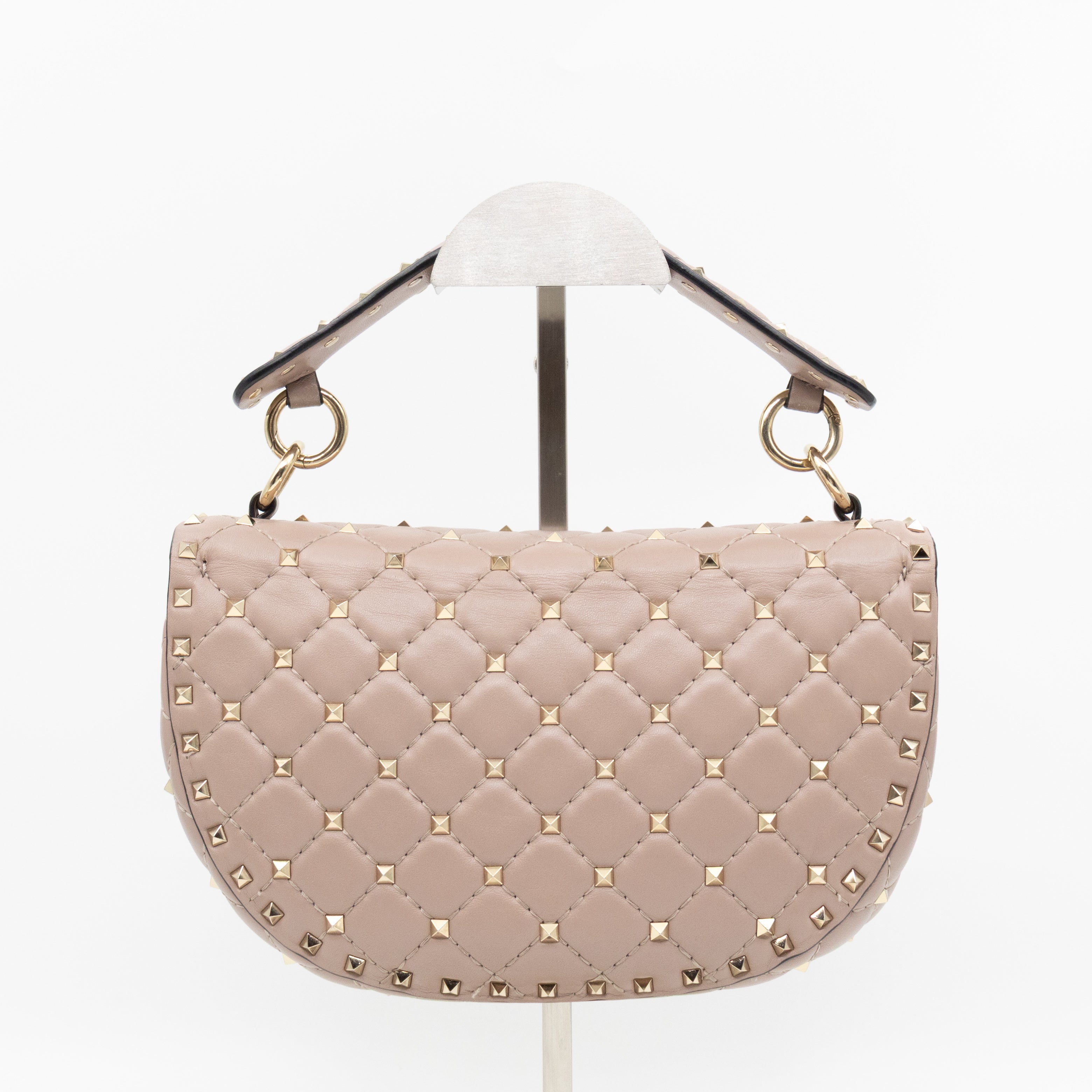 Rockstud Spike Saddle Bag Poudre Leather