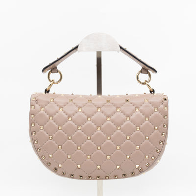Rockstud Spike Saddle Bag Poudre Leather