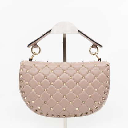 Rockstud Spike Saddle Bag Poudre Leather