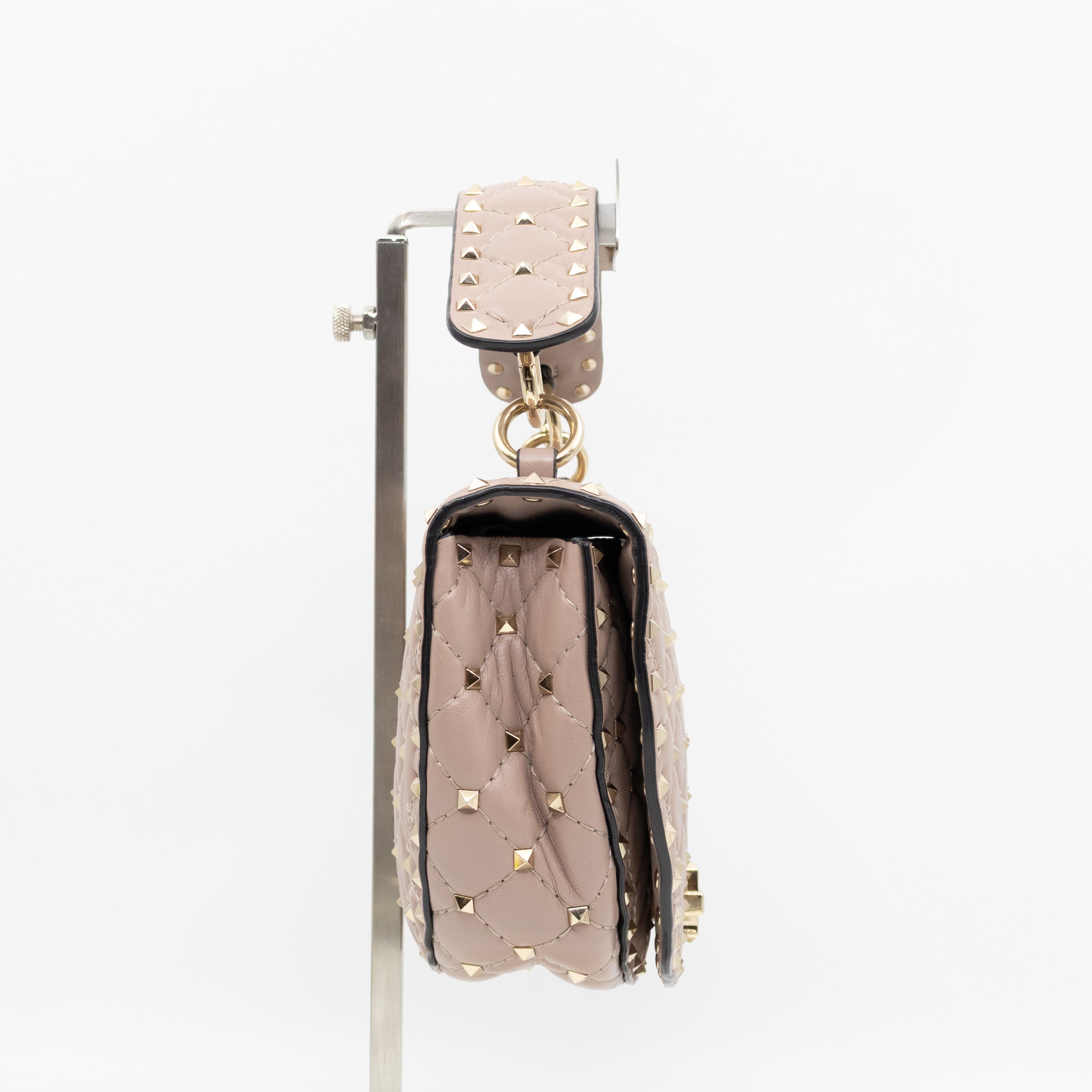 Rockstud Spike Saddle Bag Poudre Leather