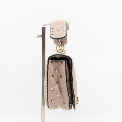 Rockstud Spike Saddle Bag Poudre Leather