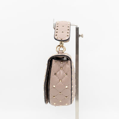 Rockstud Spike Saddle Bag Poudre Leather