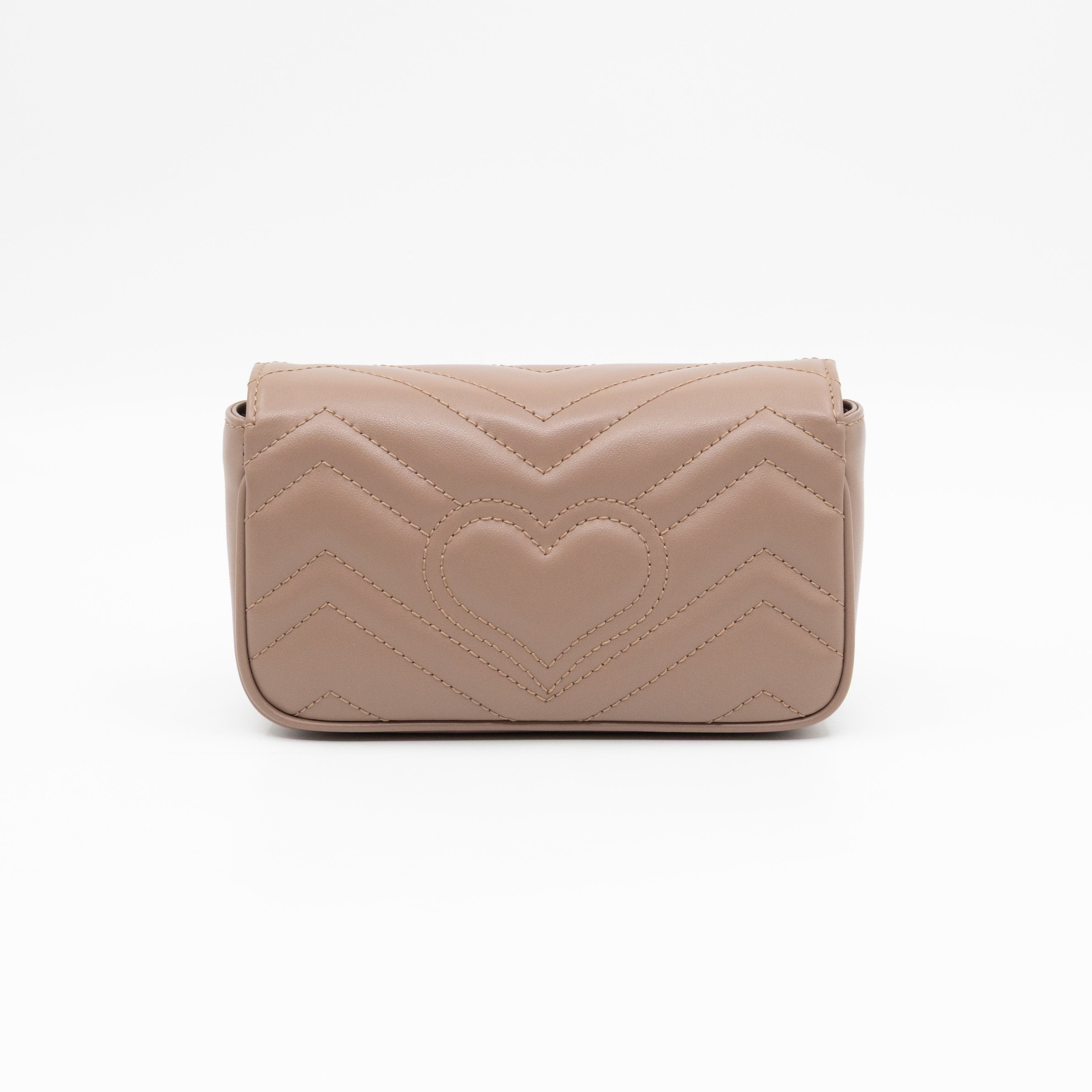 GG Marmont Super Mini Flap Bag Dusty Pink Leather