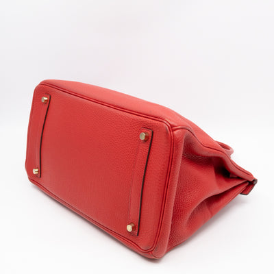Birkin 35 Rouge Casaque Togo Leather