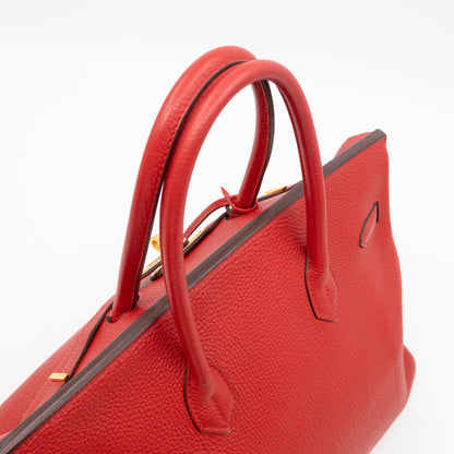 Birkin 35 Rouge Casaque Togo Leather