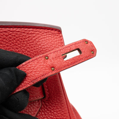 Birkin 35 Rouge Casaque Togo Leather