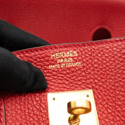 Birkin 35 Rouge Casaque Togo Leather