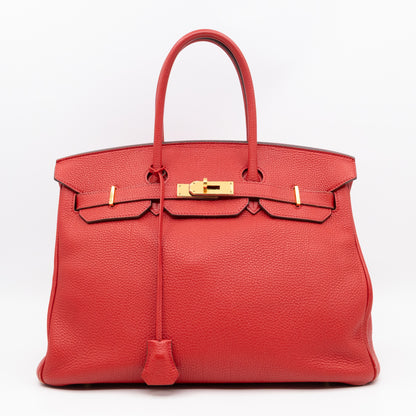 Birkin 35 Rouge Casaque Togo Leather