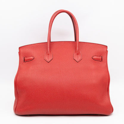 Birkin 35 Rouge Casaque Togo Leather