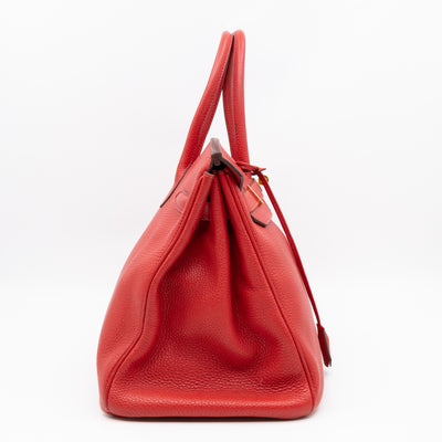 Birkin 35 Rouge Casaque Togo Leather