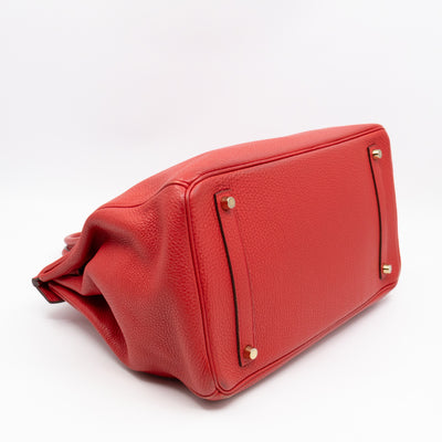 Birkin 35 Rouge Casaque Togo Leather