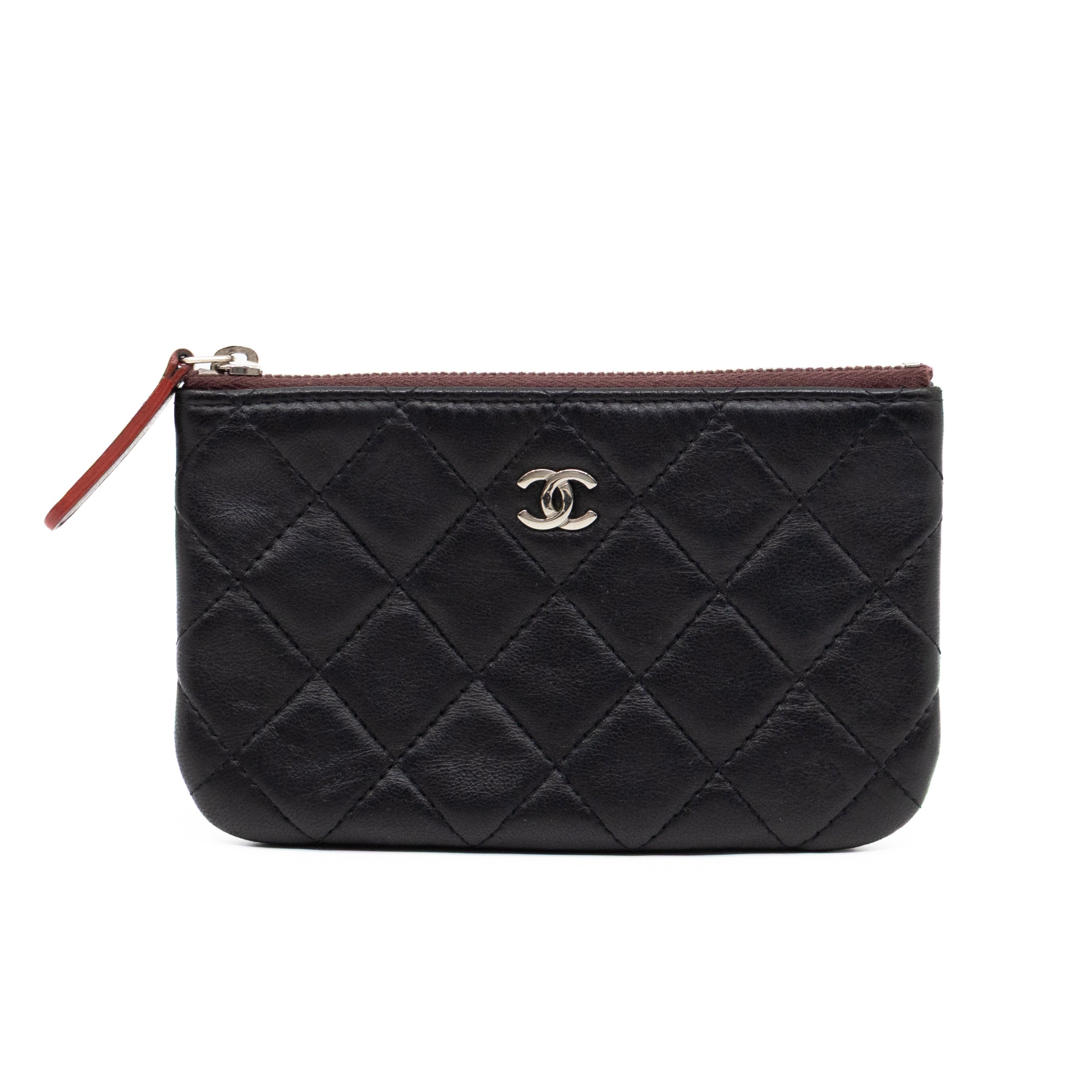 Mini O Case Pouch Black Leather