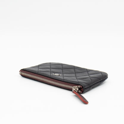 Mini O Case Pouch Black Leather