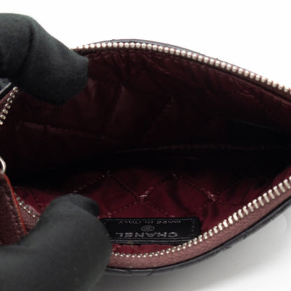 Mini O Case Pouch Black Leather