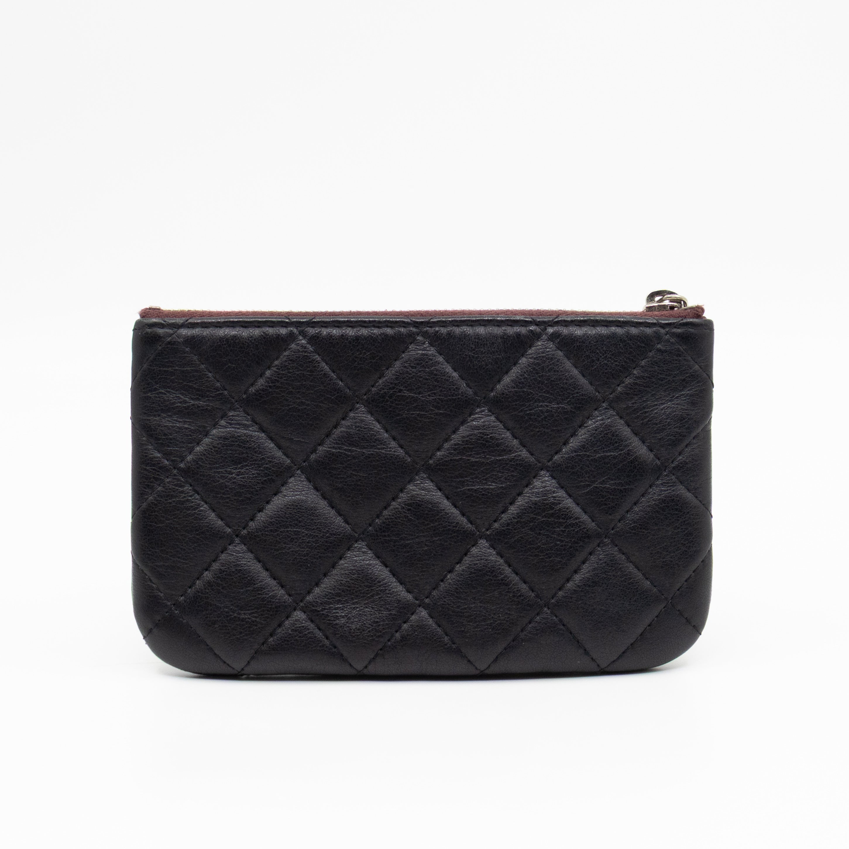 Mini O Case Pouch Black Leather