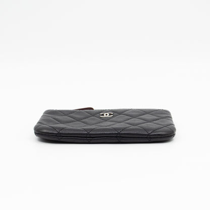 Mini O Case Pouch Black Leather