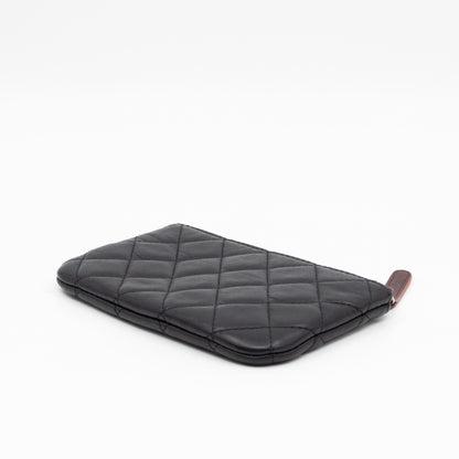 Mini O Case Pouch Black Leather