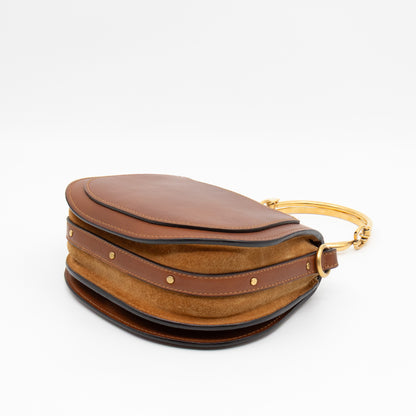 Small Nile Bracelet Bag Brown Leather