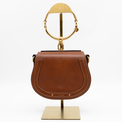 Small Nile Bracelet Bag Brown Leather