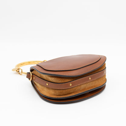 Small Nile Bracelet Bag Brown Leather