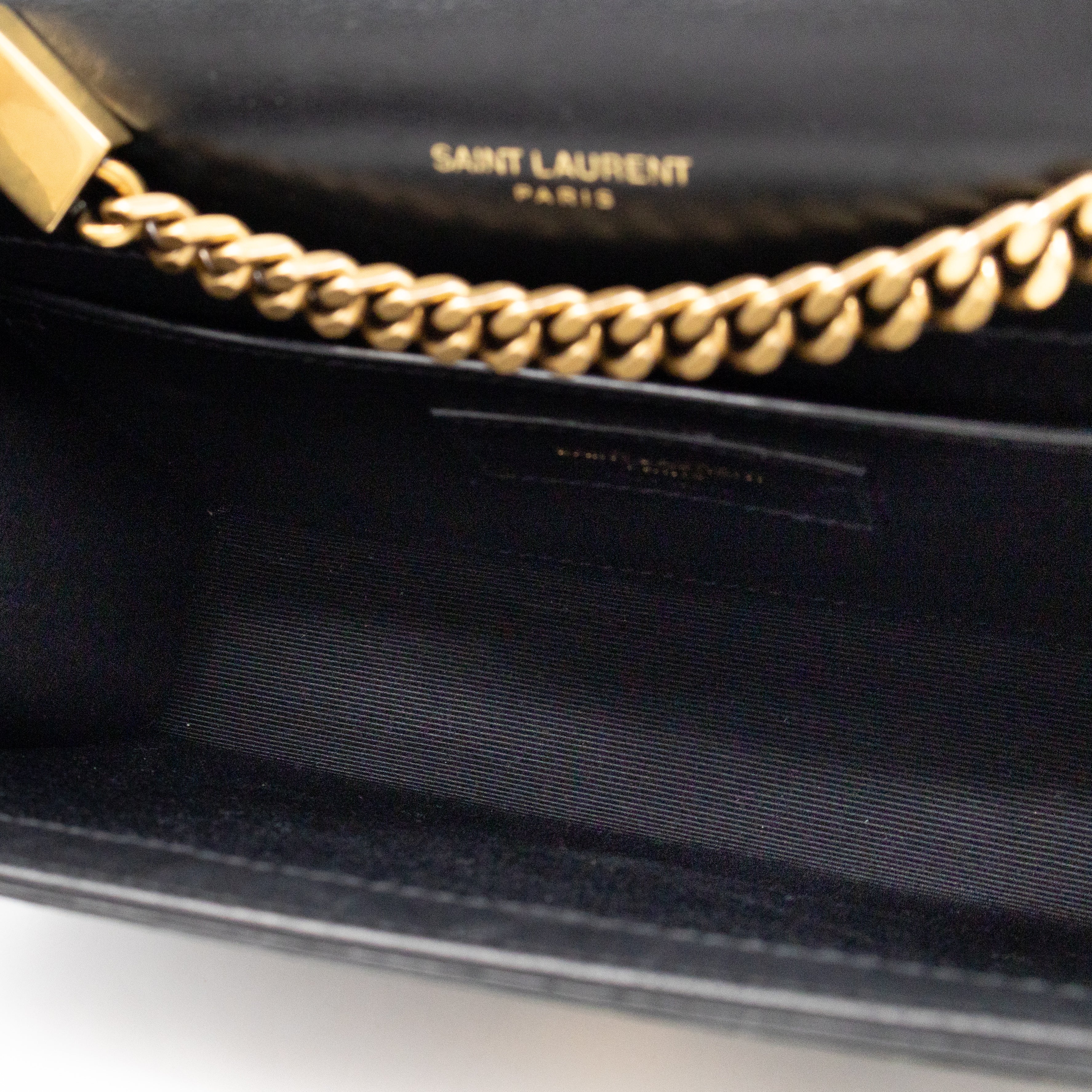 Kate Small Black Croc Embossed Nubuck Leather