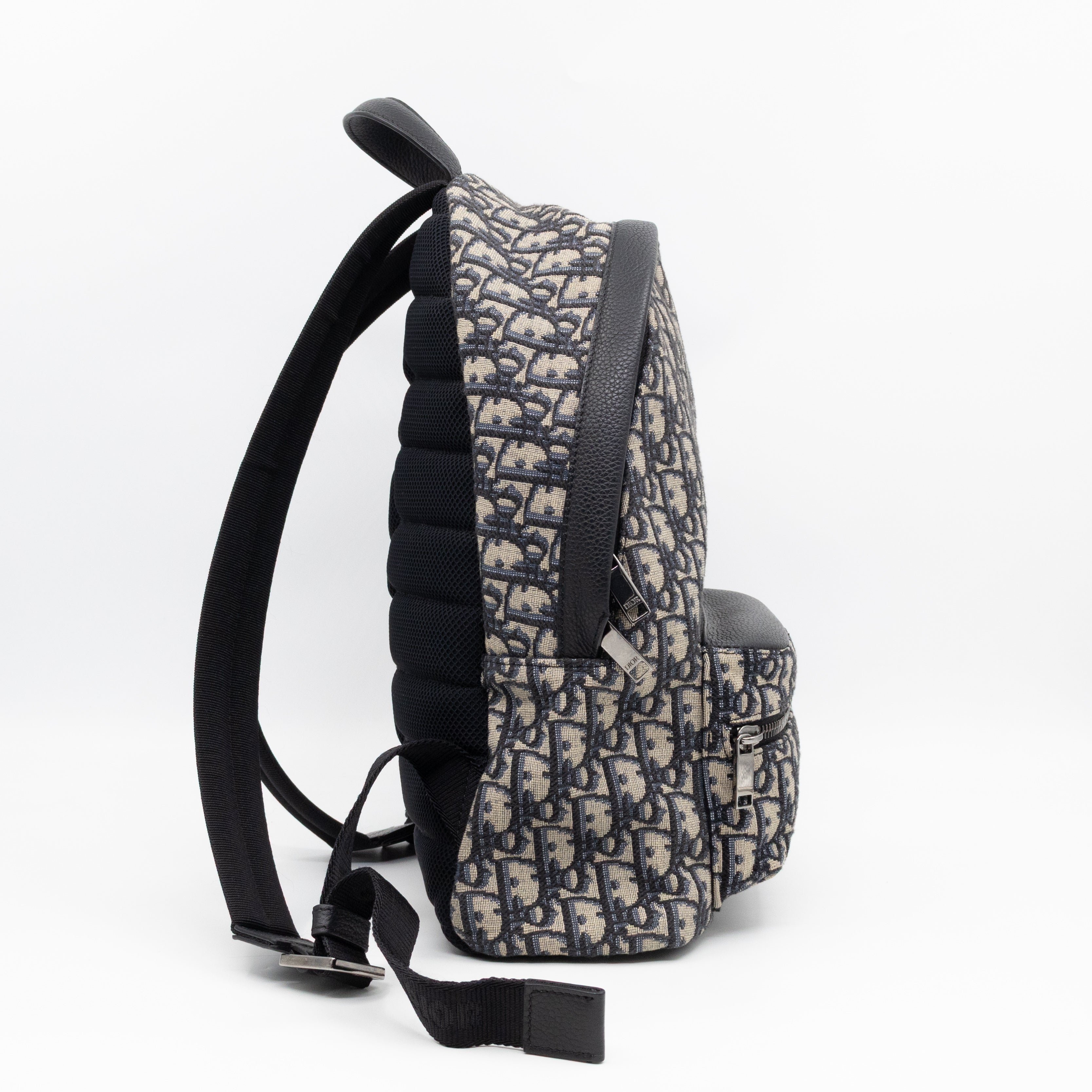 Small Rider Backpack Beige & Black Oblique Jacquard