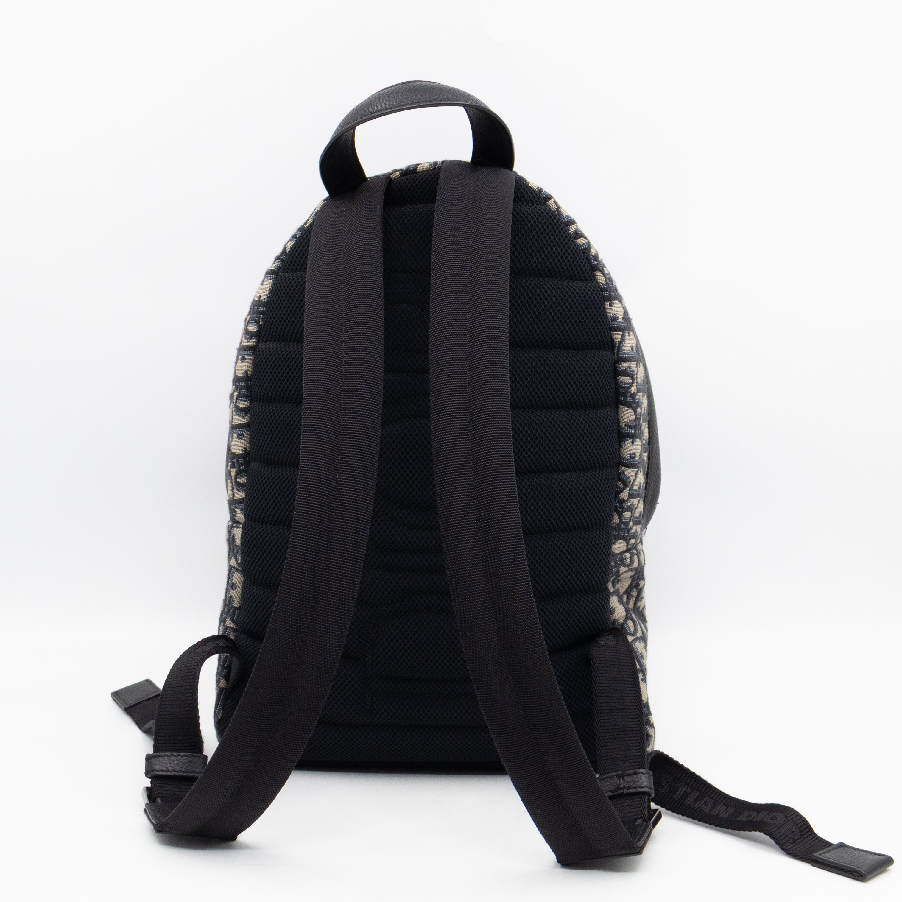 Small Rider Backpack Beige & Black Oblique Jacquard