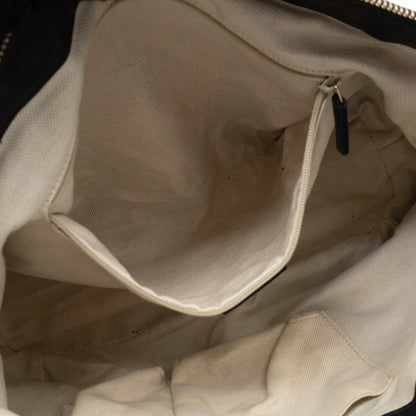 Sukey Medium Top Handle Tote Black Guccissima Leather