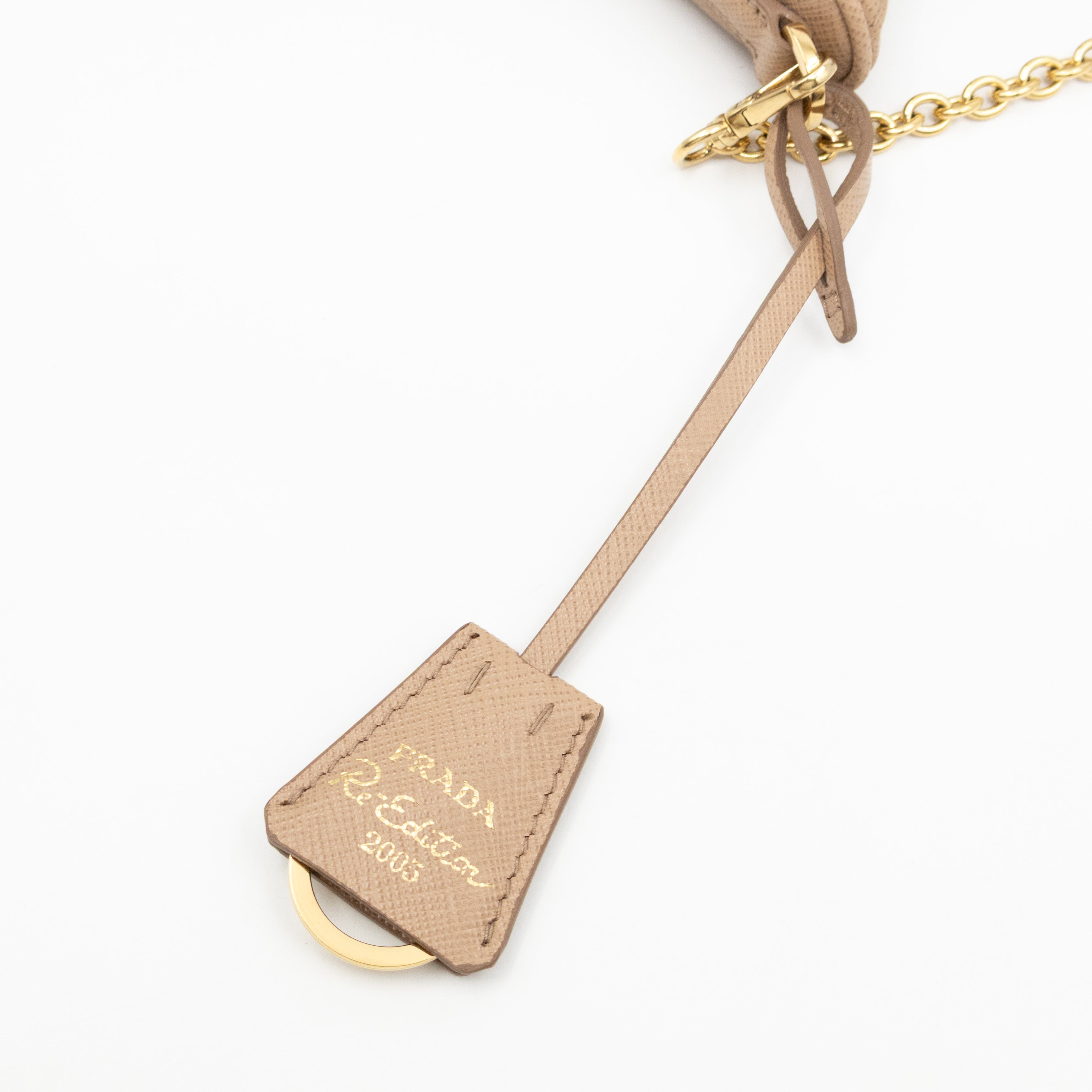 Re-Edition 2005 Cameo Beige Saffiano Leather