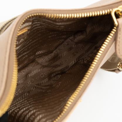 Re-Edition 2005 Cameo Beige Saffiano Leather