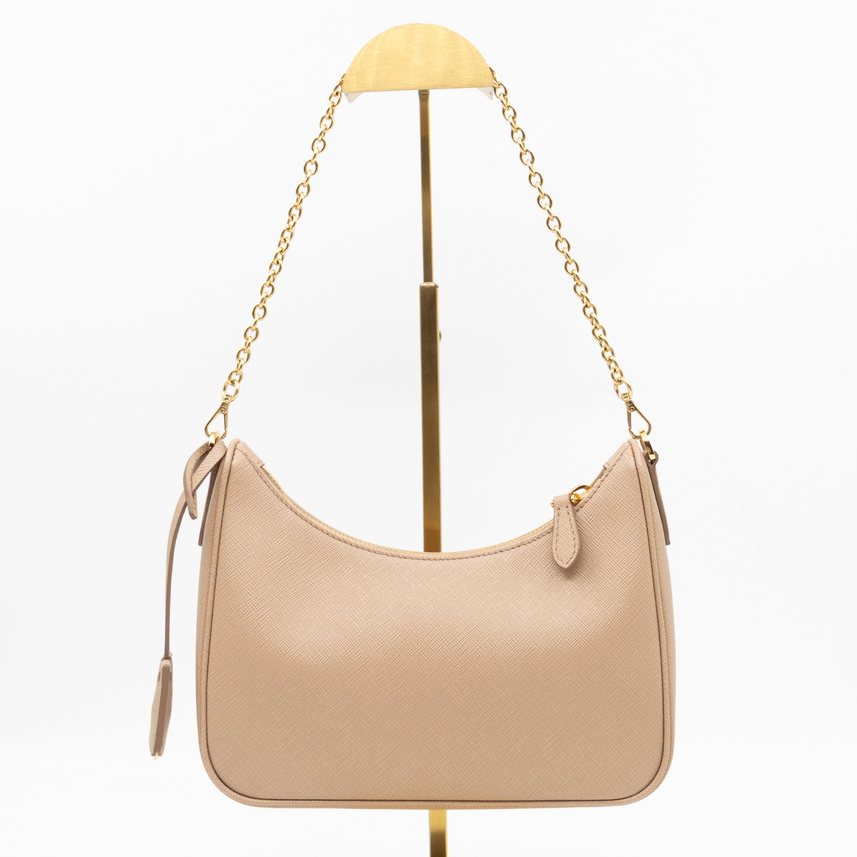 Re-Edition 2005 Cameo Beige Saffiano Leather