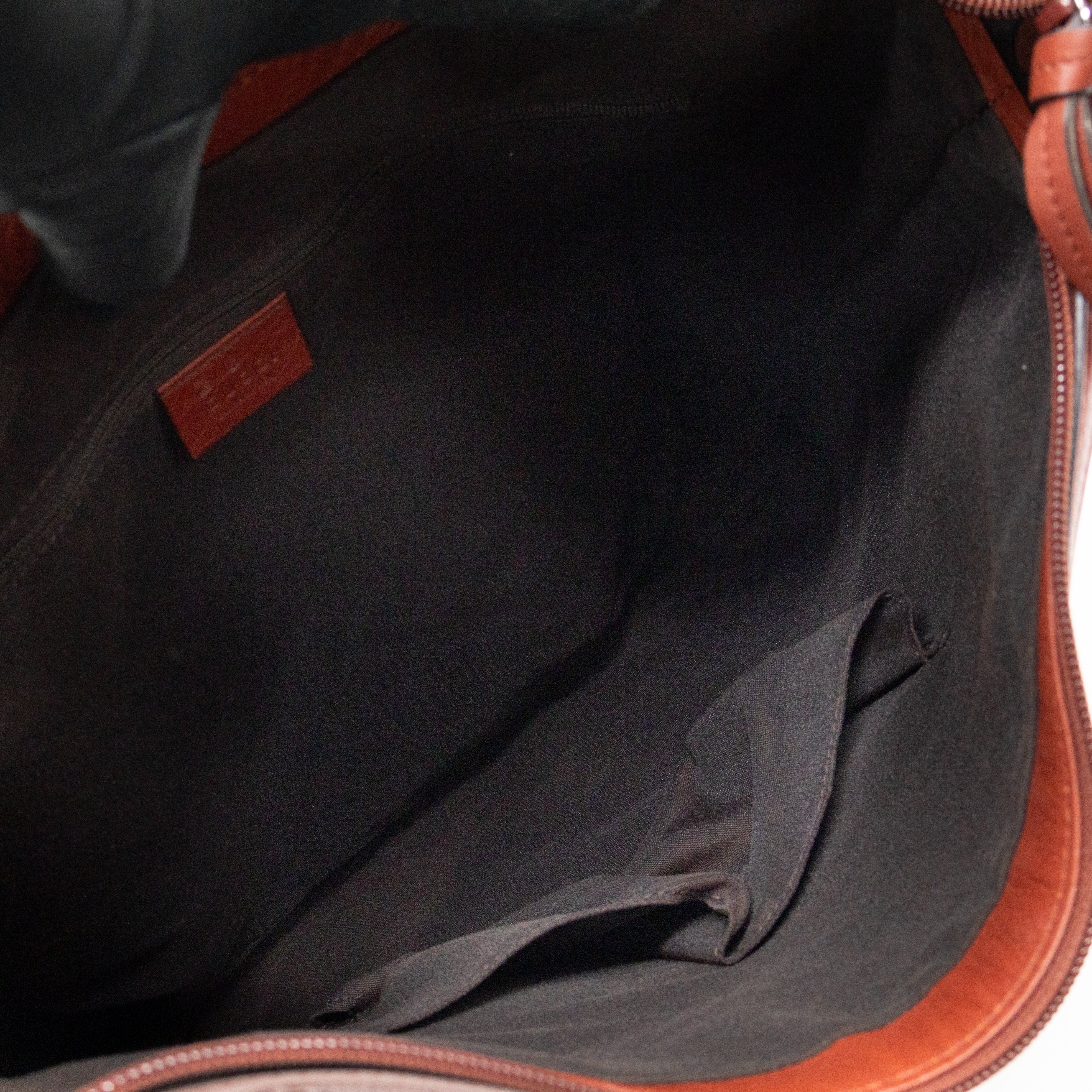Bamboo D-Ring Hobo Large Burgundy Guccissima Leather
