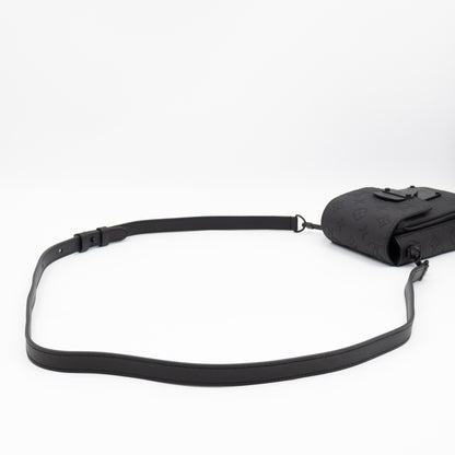 S-Lock Vertical Wallet Black Taurillon Monogram Leather