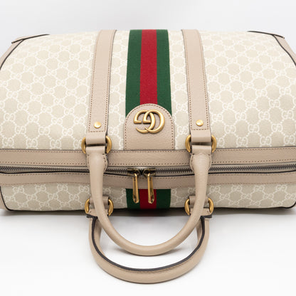 Savoy Medium Duffle Bag Beige GG Supreme