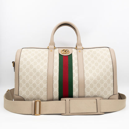 Savoy Medium Duffle Bag Beige GG Supreme