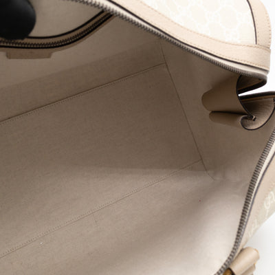 Savoy Medium Duffle Bag GG Supreme Beige Leather